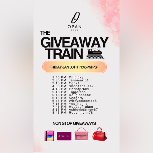 Accessories - iPad/Designer Bag Givys - Opan Bins Giveaway Train
